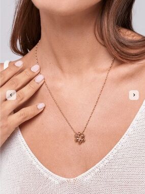 Gold Floral Charm Necklace - Hey Harper